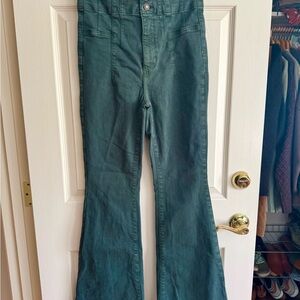 Free People We The Free Jayde Flare Jeans in Forest